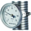 Bimetal thermometer fig. 663 aluminium/stainless steel back connection spring